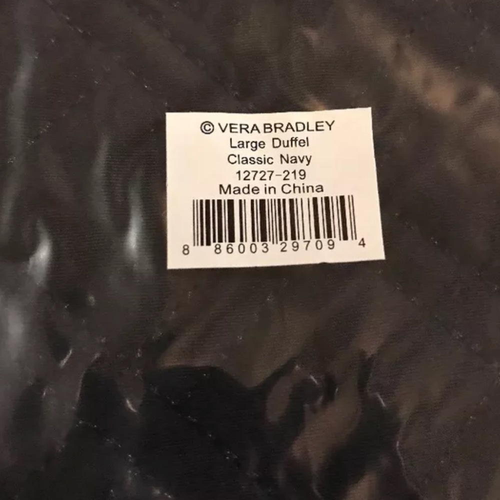 Vera Bradley Large Duffel Travel Bag Microfiber - Picture 6 of 7